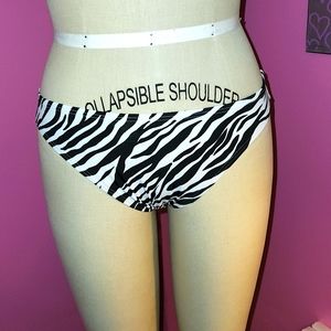 New Victoria's Secret midrise zebra print bikini swim bottoms